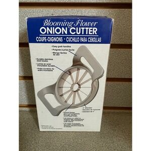 Progressive Blooming Flower Onion Cutter Stainless Steel Blades Dishwasher Safe